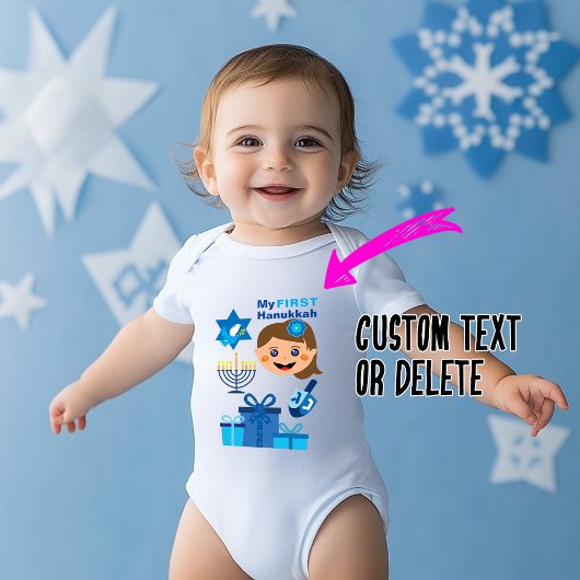 👶🍩 Baby's 1e Hanukka - met babymeisje Romper