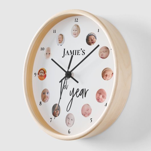 Baby's 1e jaar 12 maanden aangepaste foto's (Hoek)