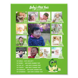 BABY'S 1E JAAR FOTOCOLLAGE 20x30 $5 of minder! Foto Afdruk