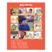 BABY'S 1E JAAR FOTOCOLLAGE 20x30 $5 of minder! Foto Afdruk (Voorkant)