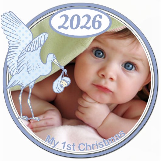 Baby's 1e kerst 2010 fotobeeldje ornament (Voorkant)