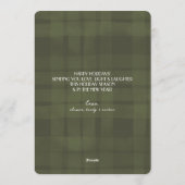 Baby's 1e kerst Kaart | Olive Single-Photo (Achterkant)