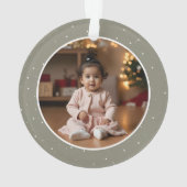 Baby's 1e kerst rendier aandenken foto ornament (achterkant)