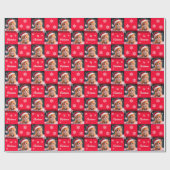 Baby's 1e kerst Schattige Cadeaupapier (Vlak)