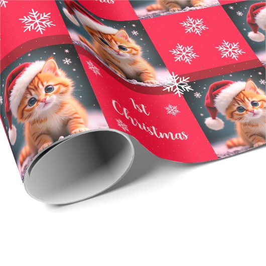 Baby's 1e kerst Schattige Cadeaupapier (Rol Hoek)