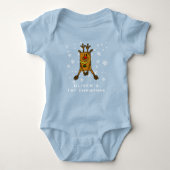 Baby's 1e Kerst Schattigee Herten Sneeuwvlok Jonge Romper (Voorkant)