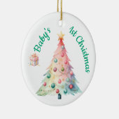 Baby's 1e Kerstbal Keramisch Ornament (Rechts)