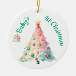 Baby's 1e Kerstbal Keramisch Ornament