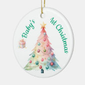 Baby's 1e Kerstbal Keramisch Ornament (Links)