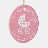 Baby's 1e kerstboom ornament met koets (Rechts)