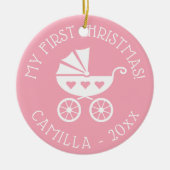 Baby's 1e kerstboom ornament met koets (Voorkant)