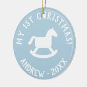 Baby's 1e kerstboom schommelpaard ornament (Links)