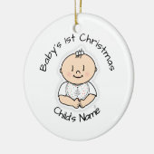 Baby's 1e kerstmeisjesversiering - keramisch ornament (Links)