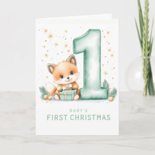 Baby's 1e Kerstmis Feestdagen Kaart