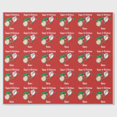 Babys 1e Kerstmis Gepersonaliseerde Superman Santa Cadeaupapier (Vlak)