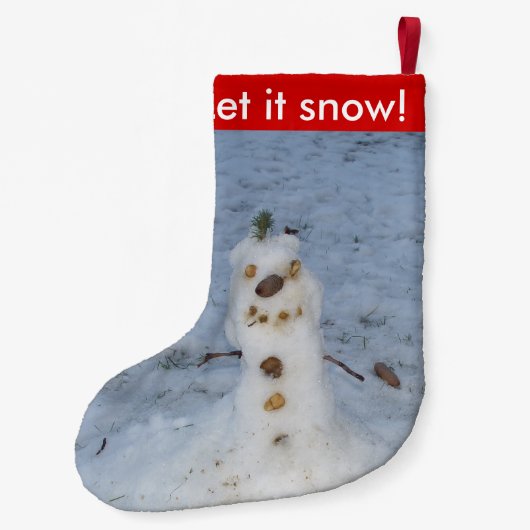 Baby's 1e Kerstmis Leuke Kleine Natuur Sneeuwman Kleine Kerstsok (Achterkant)