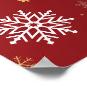 Baby's 1e Kerstmis Moderne Foto Witte Sneeuwvlokke Poster (Hoek)