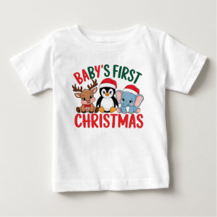 Baby's 1e Kerstmis - Rendieren, Pinguïn, Olifant