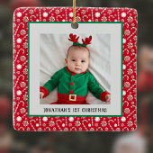 Baby's 1e Kerstmis Rode pepermunt Candy Canes Keramisch Ornament