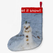 Baby's 1e Kerstmis Sneeuwman Kindernaam Kleine Kerstsok (Achterkant)