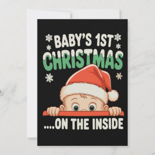 Baby's 1e Kerstmis Van Binnen Uit Zwangerschap Xma Kaart
