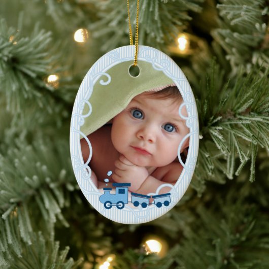 Baby's 1e kerstornamenten keramisch ornament (Boom)