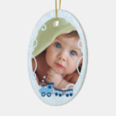 Baby's 1e kerstornamenten keramisch ornament (Links)