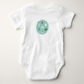 Babys 1e Pascha Blauw Custom Jongen Naam Jaar Romper (Achterkant)