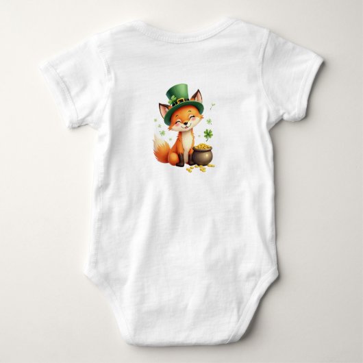 Baby's 1e St. Patrick's Day, Foxy & Fortunate Romper (Achterkant)