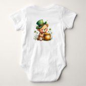Baby's 1e St. Patrick's Day, Shamrock Knuffels Romper (Achterkant)