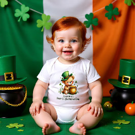 Baby's 1e St. Patrick's Day, Shamrock Knuffels Romper