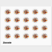 Baby's 1e Thanksgiving Custom Photo Herfst Leafs Ronde Sticker (Vel)