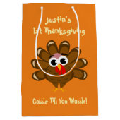 Baby's 1e Thanksgiving Dag op maat Medium Cadeauzakje (Voorkant)