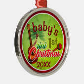 Baby's 1e Trini Kerstmis Metalen Ornament (Rechts)