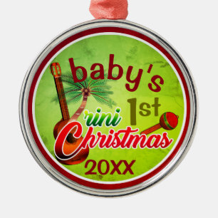 Baby's 1e Trini Kerstmis Metalen Ornament