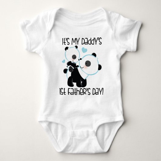 Baby's 1e Vaderdag t-shirt (panda) (Voorkant)