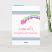 Baby's 1e Valentijn - Liefde harten en regenboog Feestdagen Kaart (Achterkant)