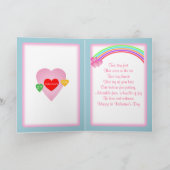 Baby's 1e Valentijn - Liefde harten en regenboog Feestdagen Kaart (Binnen)