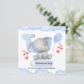 Baby's 1e Valentijnsdag Kaart voor Jongen (Staand voorkant)