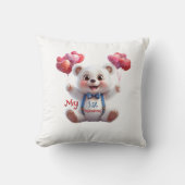 Baby's 1e Valentijnsdag Kussensloop Kussen (Voorkant)