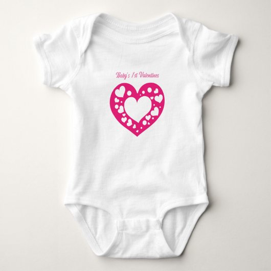 Baby's 1e Valentijnse  Romper (Voorkant)