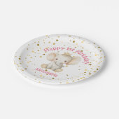 Baby's 1e verjaardag gepersonaliseerde prinses oli papieren bordje (Gekanteld)