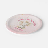 Baby's 1e verjaardag gepersonaliseerde prinses oli papieren bordje (Gekanteld)