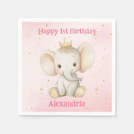 Baby's 1e verjaardag gepersonaliseerde prinses oli servet