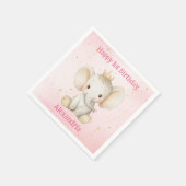 Baby's 1e verjaardag gepersonaliseerde prinses oli servet (Hoek)