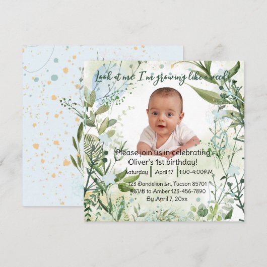 Baby's 1e verjaardag, kijk me aan..., (Voorkant / Achterkant)