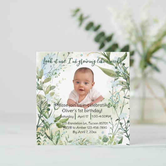 Baby's 1e verjaardag, kijk me aan..., (Staand voorkant)