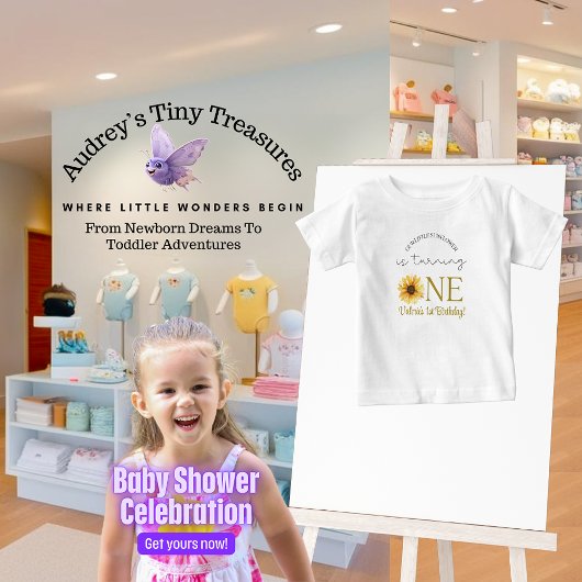 Baby's 1e verjaardag "Onze kleine zonnebloem"