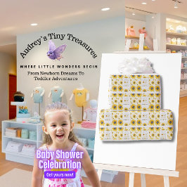 Baby's 1e verjaardag - Onze kleine zonnebloem Cadeaupapier