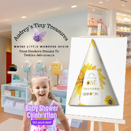 Baby's 1e verjaardag - Onze kleine zonnebloem Feesthoedjes